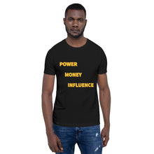 Load image into Gallery viewer, POWER MONEY INFLUENCE Logo T-Shirt