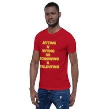 Load image into Gallery viewer, BETTING N BUYING OR BORROWING N BULLSHITING LOGO T-SHIRT